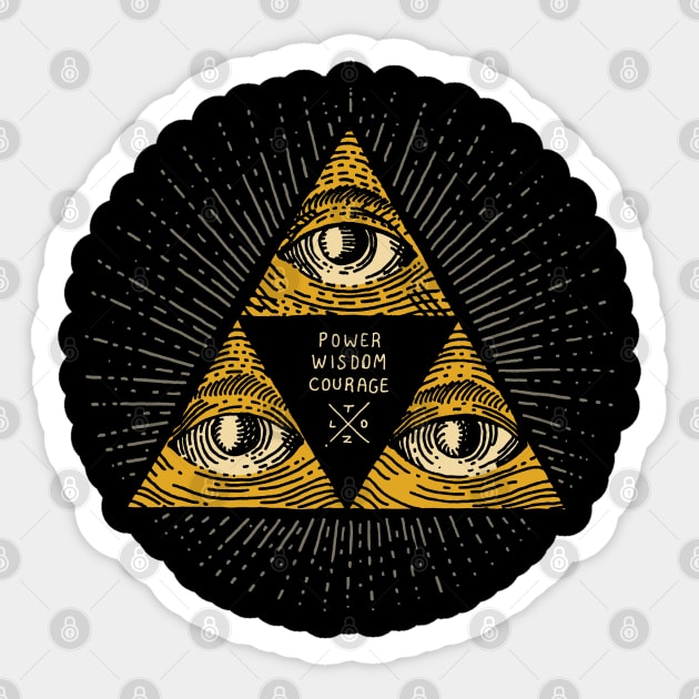 Trilluminati Sticker by Azafran